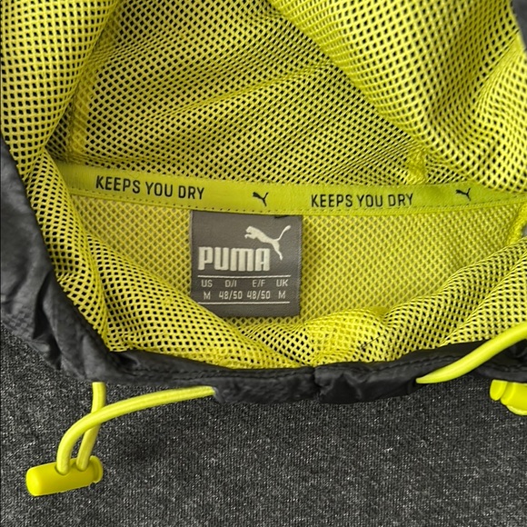 Puma Gray Hoodie with Bright Yellow Logo - Picture 3 of 7